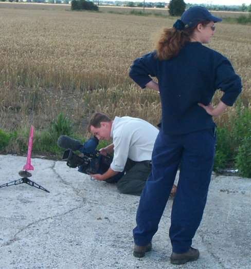 BBC Cameraman films the Barbie rocket