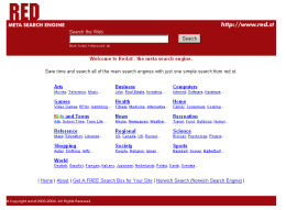 Red Metasearch and directory screenshot.
